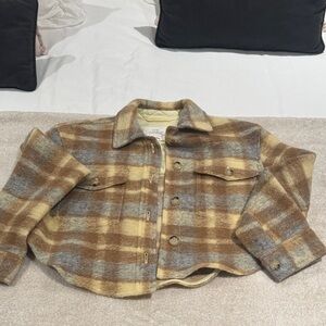 Wilfred Plaid Blazer - Brown and Yellow